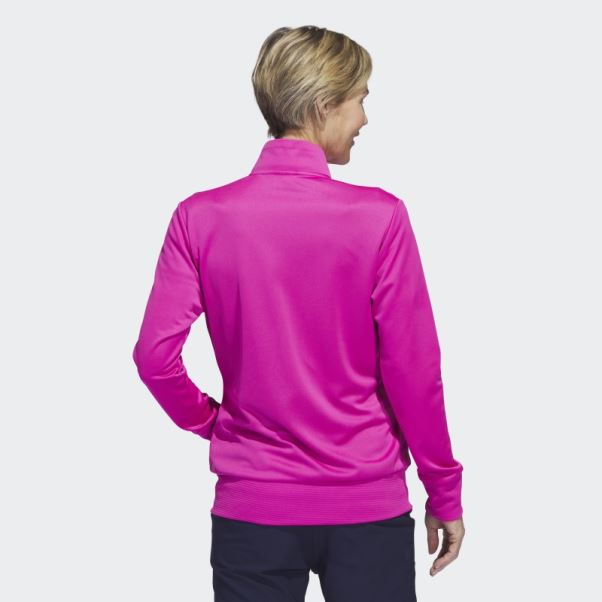 Adidas Veste Fuchsia Texturée Entièrement Zippée Mode