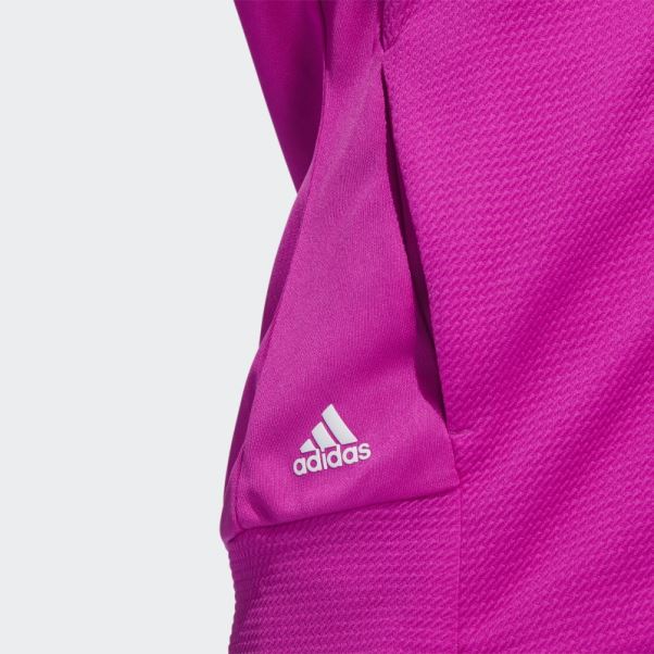 Adidas Veste Fuchsia Texturée Entièrement Zippée Mode