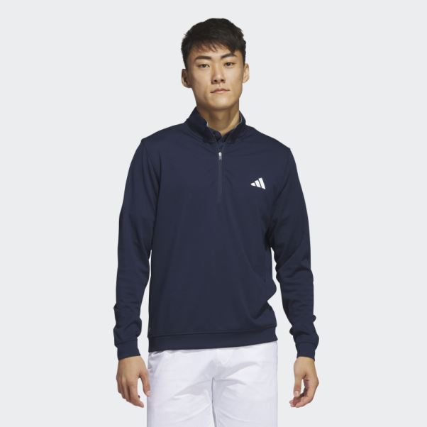 Sweat Zippé 1/4 Bleu Marine Adidas