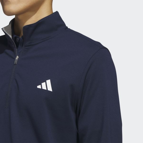 Sweat Zippé 1/4 Bleu Marine Adidas