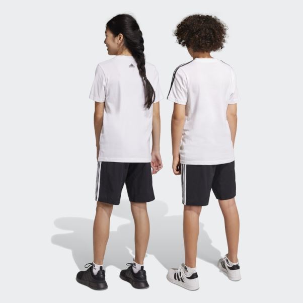 Short Adidas Essentials 3-stripes Tissé Blanc