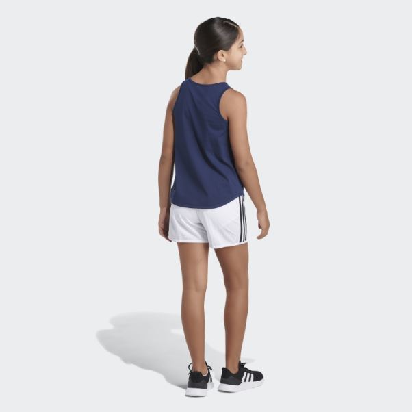 Débardeur Bleu Marine à Ourlet Arrondi Adidas