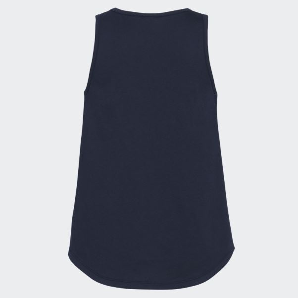 Débardeur Bleu Marine à Ourlet Arrondi Adidas