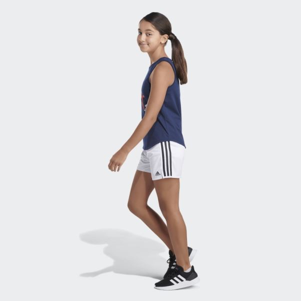Débardeur Bleu Marine à Ourlet Arrondi Adidas