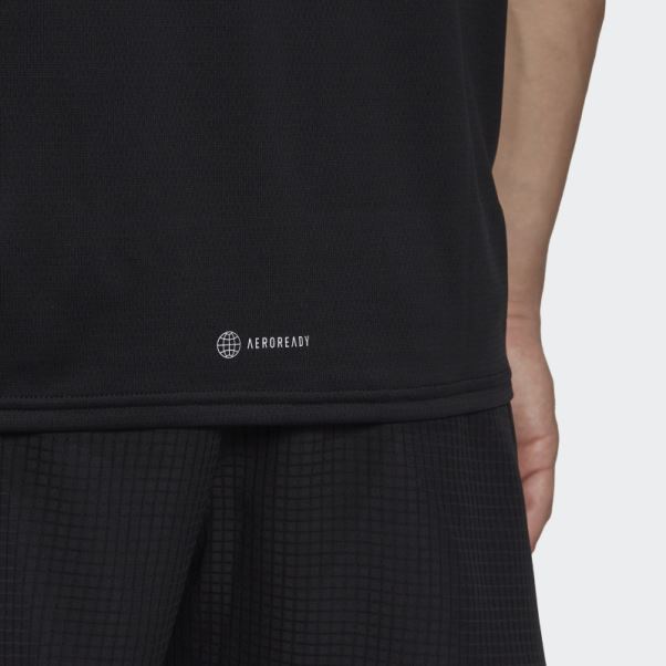 T-shirt De Course Adidas Conçu 4 Noir