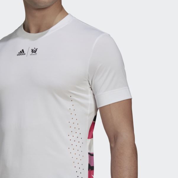 T-shirt Graphique Adidas Tennis New York Blanc