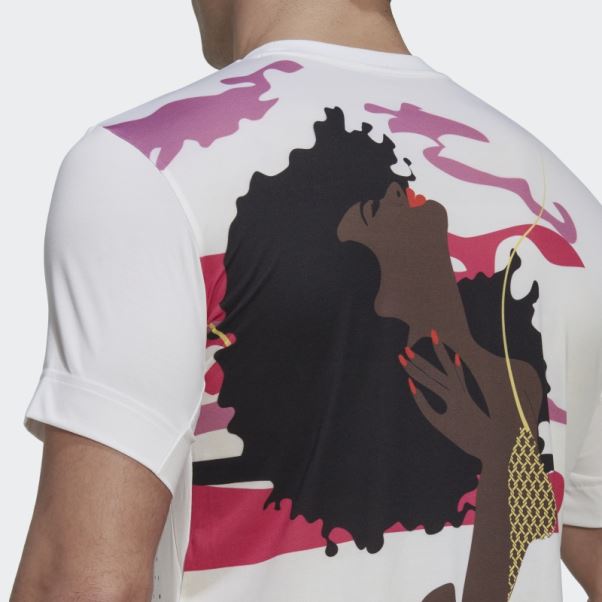 T-shirt Graphique Adidas Tennis New York Blanc