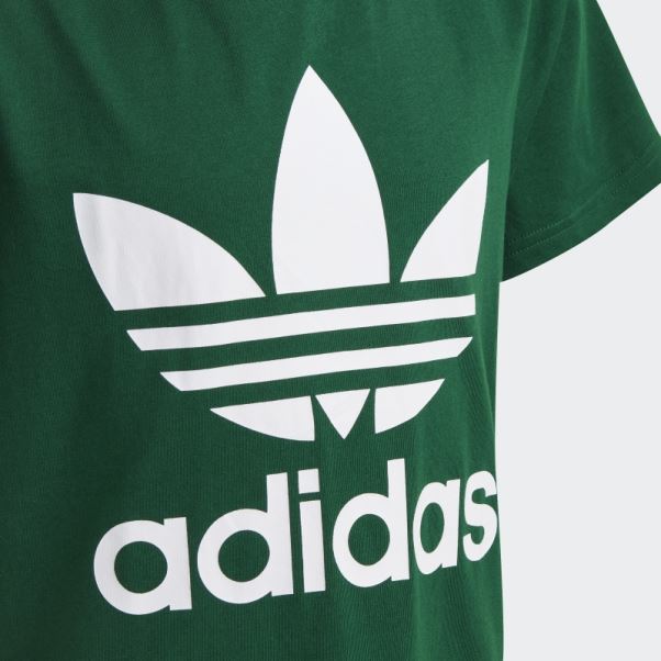 Mode Adidas Tee Trèfle Vert Foncé