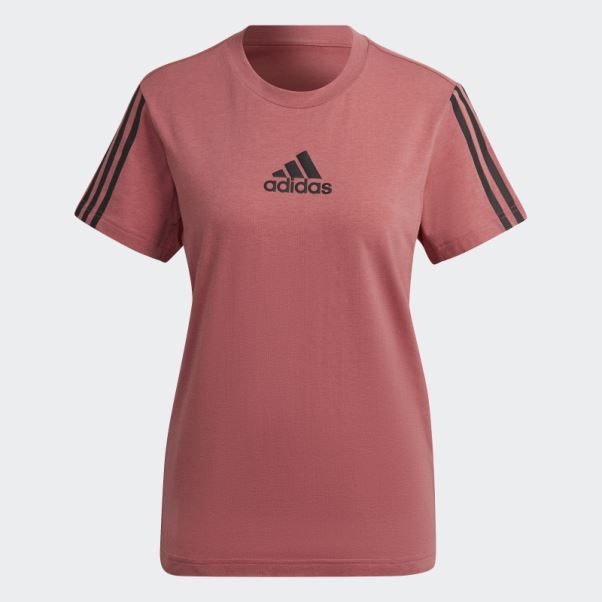 Aeroready Made For Training Coton Toucher Tee Rouge Adidas
