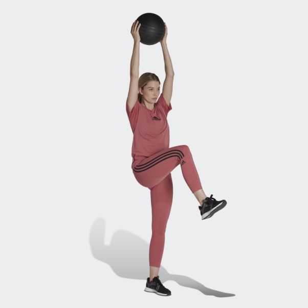 Aeroready Made For Training Coton Toucher Tee Rouge Adidas