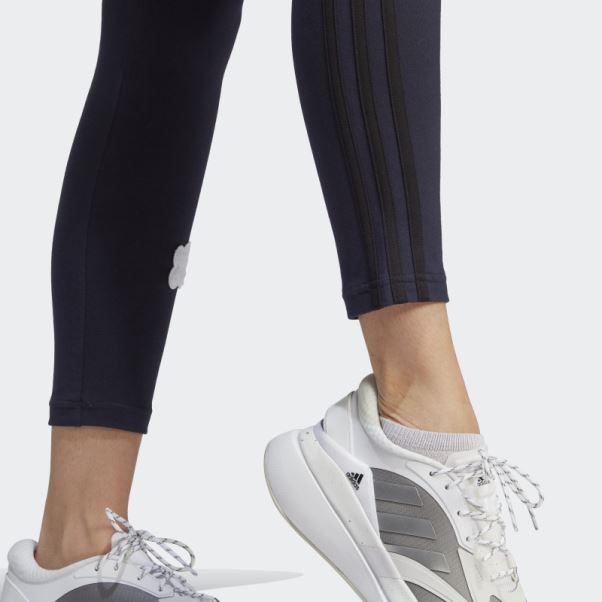 Legging Taille Haute En Coton à 3 Bandes Avec Patchs De Fleurs En Chenille Adidas Ink