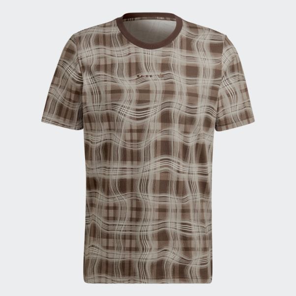 T-shirt à Manches Courtes Imprimé Marron Crayeux Adidas