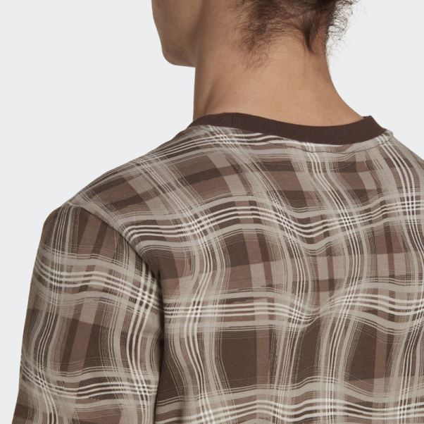 T-shirt à Manches Courtes Imprimé Marron Crayeux Adidas