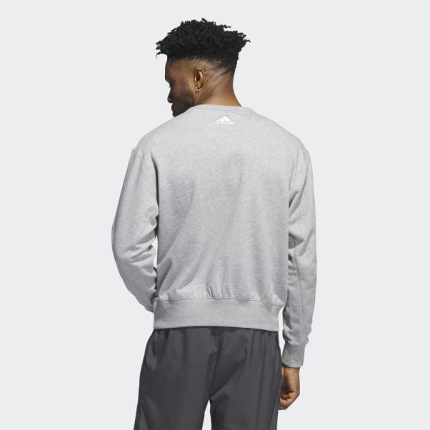 Adidas Sweat Gris Moyen Flyers Vintage Crew