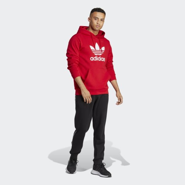 Sweat à Capuche Trèfle Adidas Scarlet Adicolor Classics