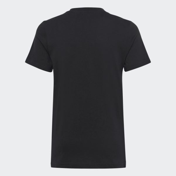 T-shirt Slim En Coton à Gros Logo Adidas Essentials Noir