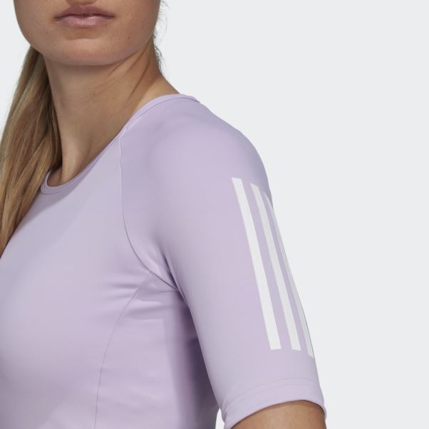 T-shirt D'entraînement Adidas Hyperglam Violet Lueur