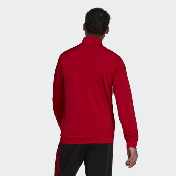 Veste De Survêtement Essentials Warm-up à 3 Bandes Adidas écarlate