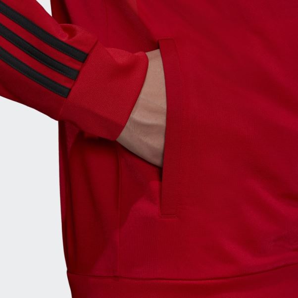 Veste De Survêtement Essentials Warm-up à 3 Bandes Adidas écarlate