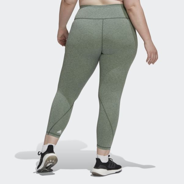 Leggings D'entraînement Optime (grande Taille) Vert Oxyde Mel Adidas