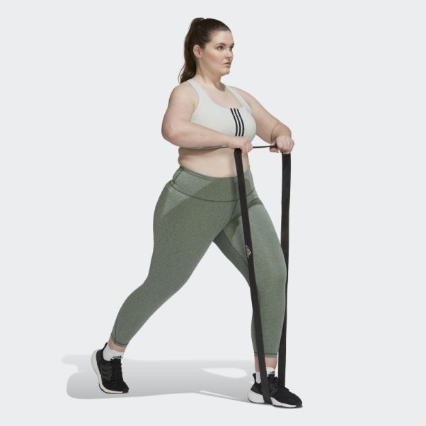 Leggings D'entraînement Optime (grande Taille) Vert Oxyde Mel Adidas