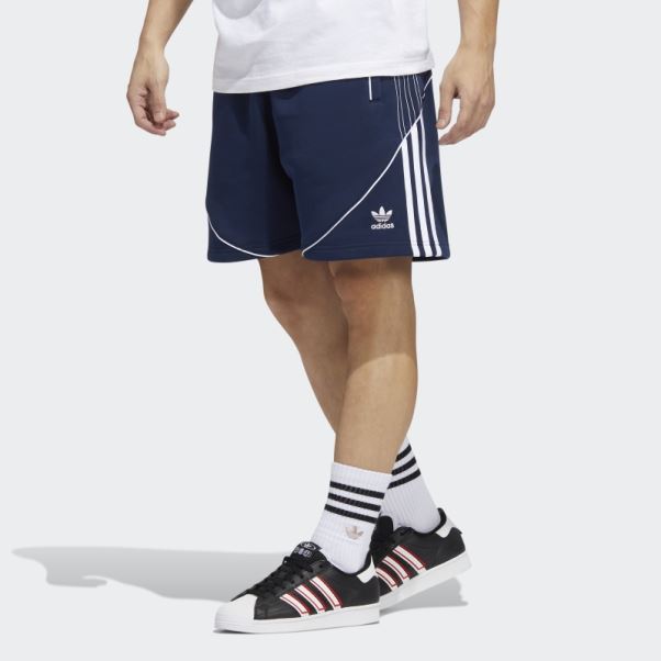 Adidas Short Bleu Marine En Polaire Sst