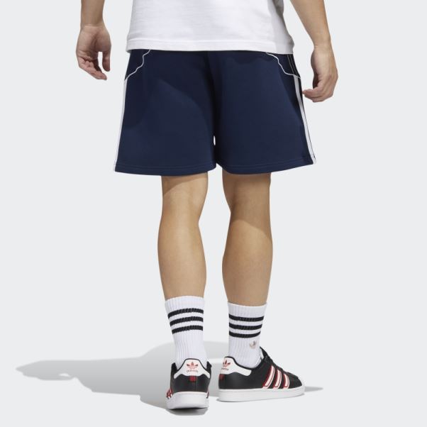 Adidas Short Bleu Marine En Polaire Sst