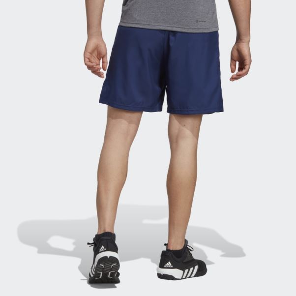 Short D'entraînement Tissé Adidas Train Essentials Bleu Foncé