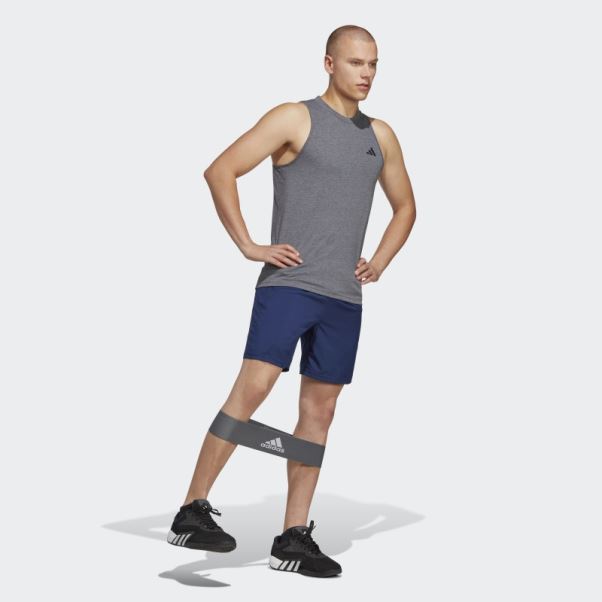 Short D'entraînement Tissé Adidas Train Essentials Bleu Foncé