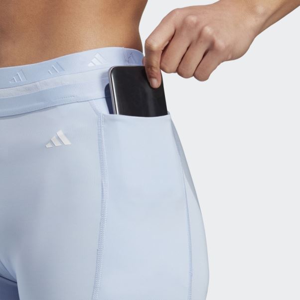 Techfit Hyperglam 7/8 Legging Bleu Aube Adidas