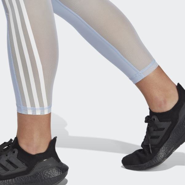 Techfit Hyperglam 7/8 Legging Bleu Aube Adidas