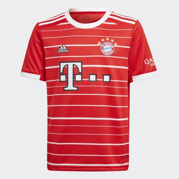 Maillot Domicile Fc Bayern 22/23 Rouge Adidas Stylé