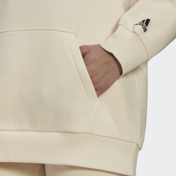 Sweat à Capuche Oversize En Molleton Essentials Adidas Ecru Tint