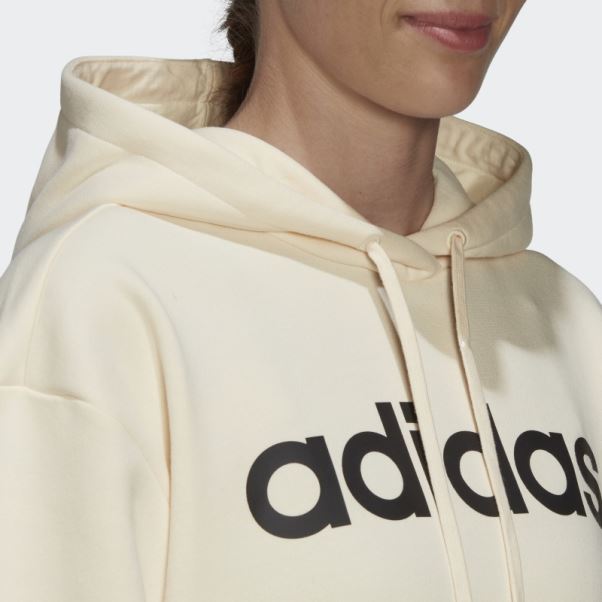 Sweat à Capuche Oversize En Molleton Essentials Adidas Ecru Tint
