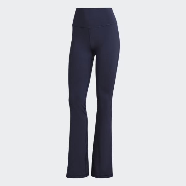 Leggings évasés Adidas Yoga Studio Bleu Marine