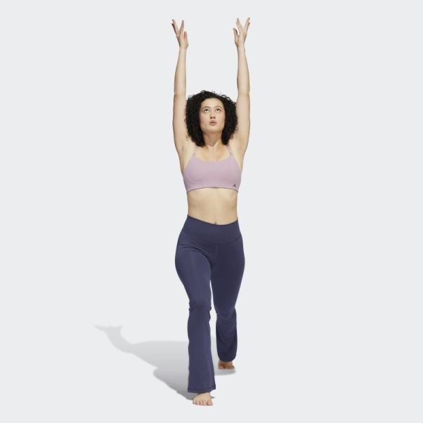 Leggings évasés Adidas Yoga Studio Bleu Marine
