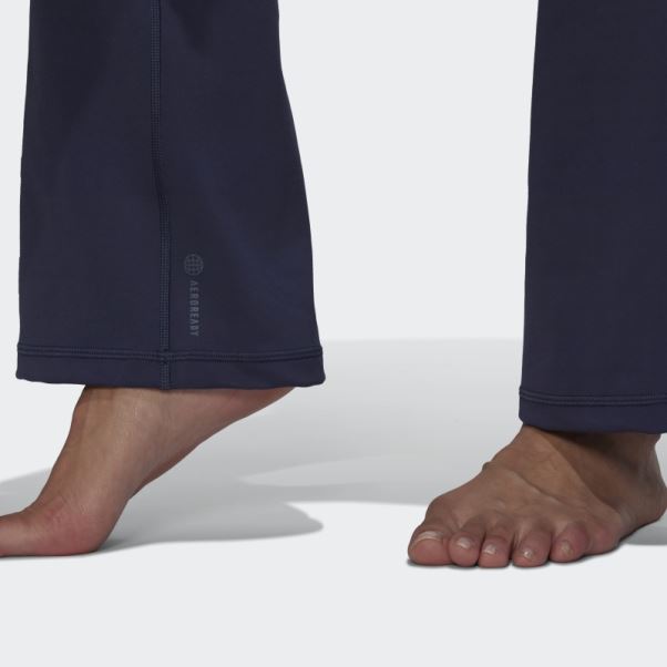 Leggings évasés Adidas Yoga Studio Bleu Marine