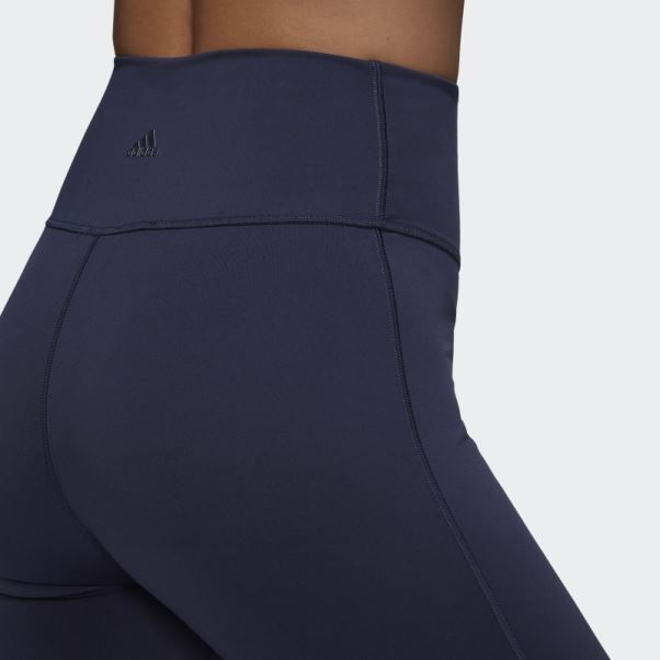 Leggings évasés Adidas Yoga Studio Bleu Marine