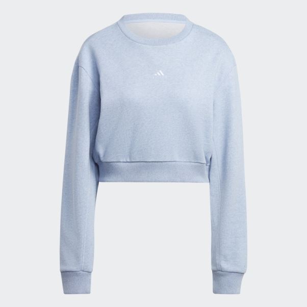 Tout Szn French Terry Sweat Bleu Aube Adidas