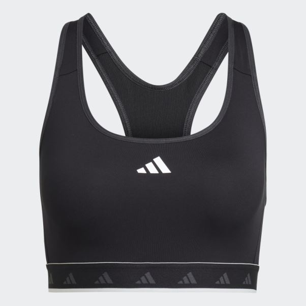 Soutien-gorge Techfit à Maintien Moyen Hyperglam Powerreact Noir Adidas