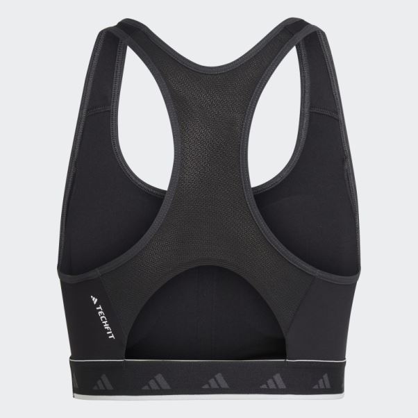 Soutien-gorge Techfit à Maintien Moyen Hyperglam Powerreact Noir Adidas