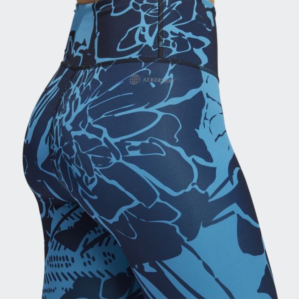 Adidas Legging Optime Superher Training 7/8 Bleu Craft