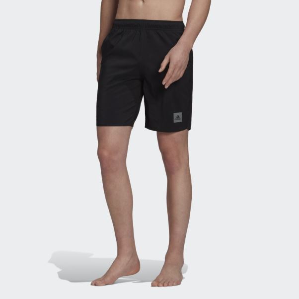 Adidas Short De Bain Uni Longueur Classique Noir