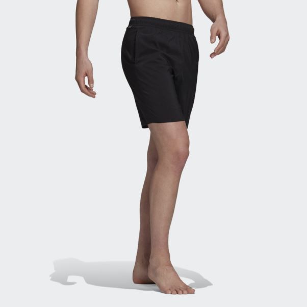 Adidas Short De Bain Uni Longueur Classique Noir