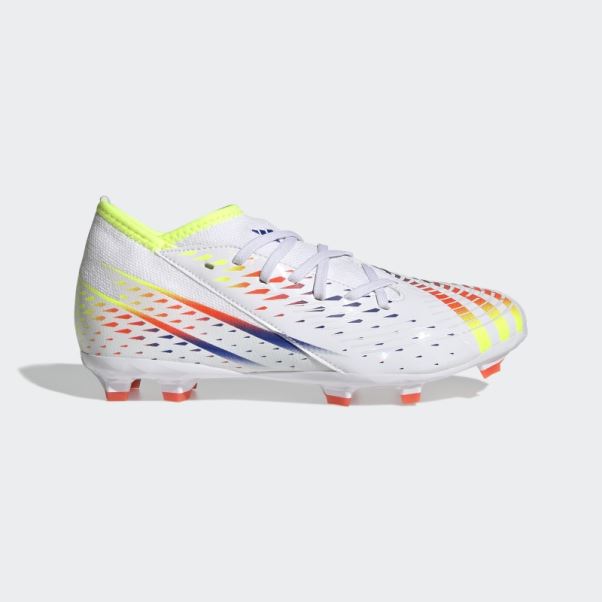 Predator Edge.3 Chaussures De Sol Ferme Adidas Blanc