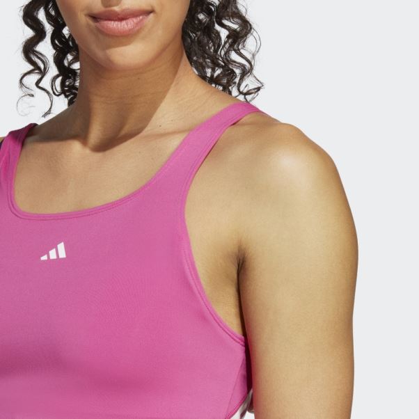 Adidas Train Icons Débardeur 3 Bandes Fuchsia