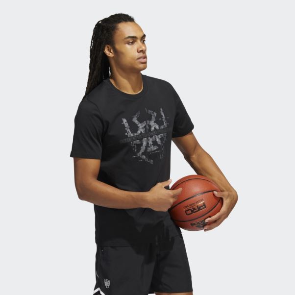 Adidas Noir D.o.n. Numéro 4 L'avenir Du Tee Rapide