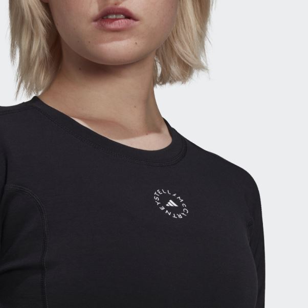 Adidas By Stella Mccartney Truestrength Cropped Manches Longues Mode Noir