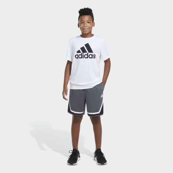 Short De Basket 23 Gris Moyen Adidas