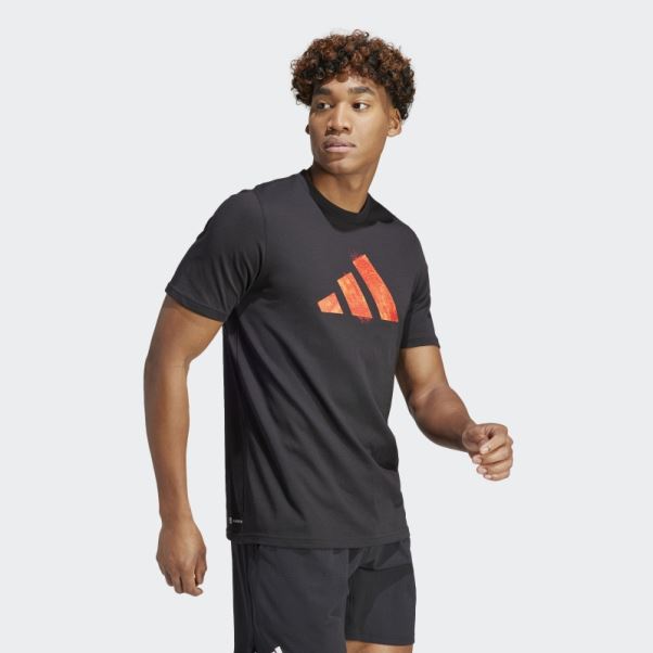 Adidas Aeroready Tennis Roland Garros Graphique T-shirt Noir